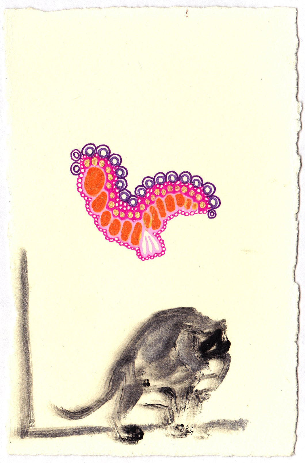caredy Cat - Mixed Media Art by Heather La Force